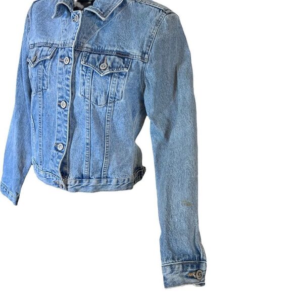 Y2K Squeeze Jeans Denim Trucker Jacket - Picture 5 of 11